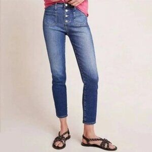 Adriano Goldschmied Vintage Stevie Ankle Button Up Slim Straight Ankle Jeans 28